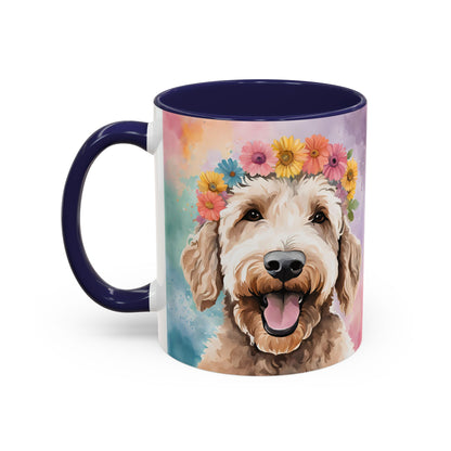Labradoodle 02 Accent Coffee Mug - Dog Lover Gift