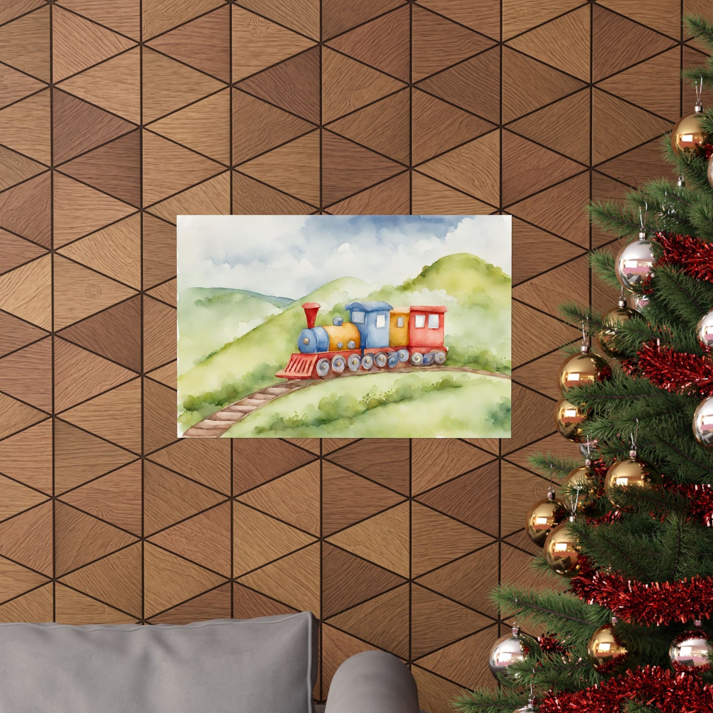 Nursery Choo Choo Train 4 Matte Horizontal Posters I