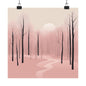 Lonely Forest Pink 28 Matte Square Posters