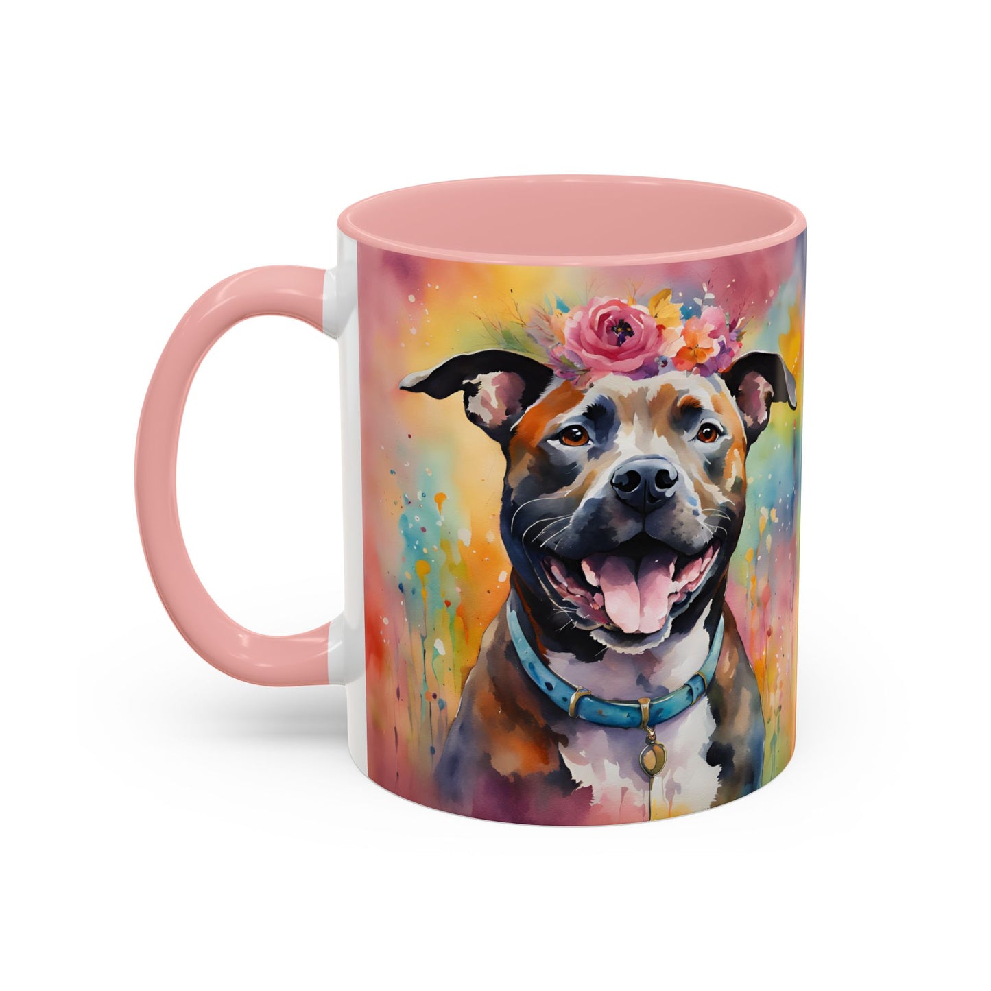 Staffordshire Bull Terrier 04 Accent Coffee Mug - Dog Lover Gift
