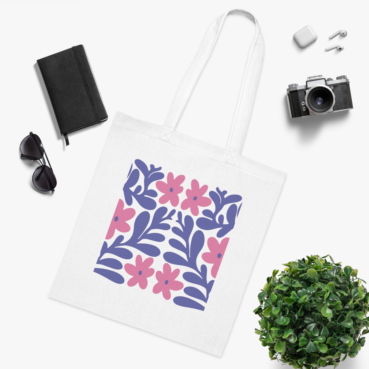 Abstract flowers 17 Cotton Tote