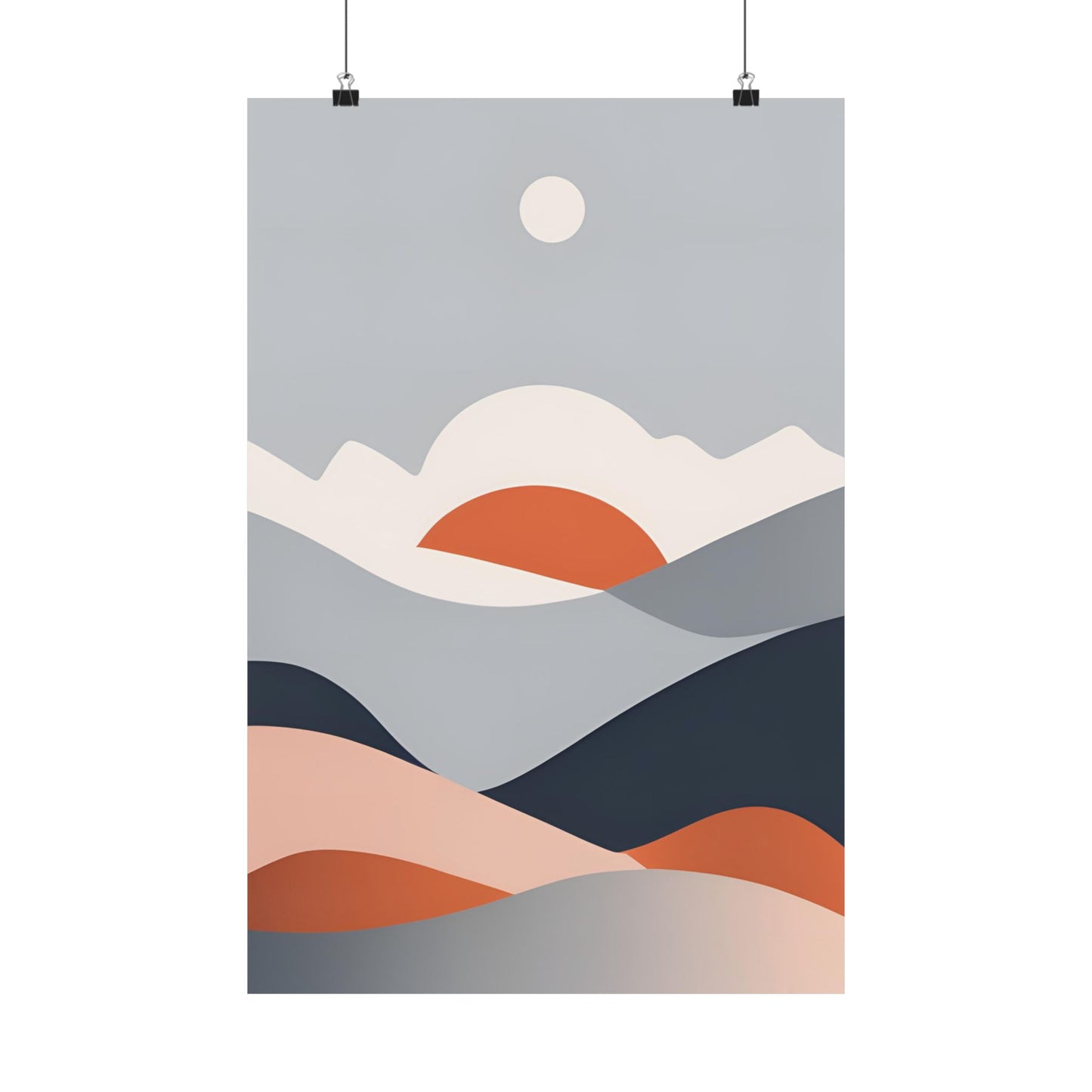 Nordic Winter Abstract 02 Matte Vertical Poster