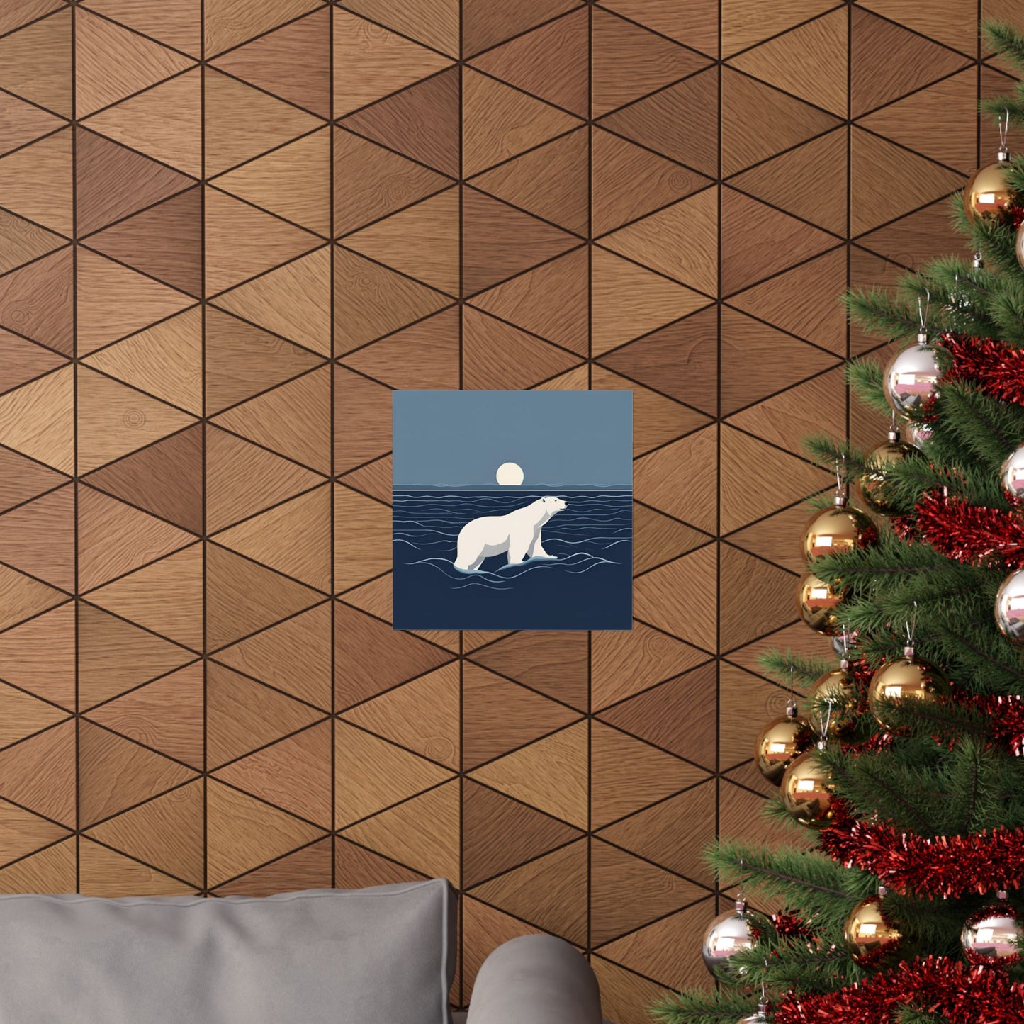 Lone Collection Polar Bear 8 Matte Square Posters