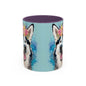 Husky 02 Accent Coffee Mug - Dog Lover Gift
