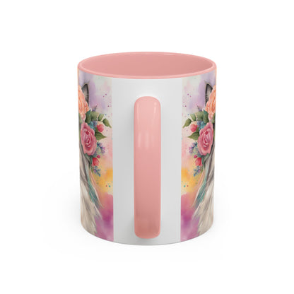 Floral Rag Doll Cat 03 Accent Coffee Mug - 11oz Perfect for Cat Lovers & Gifts