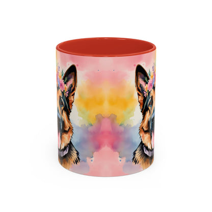 German Shepherd 01 Accent Coffee Mug - Dog Lover Gift