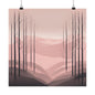 Lonely Forest Pink 23 Matte Square Posters