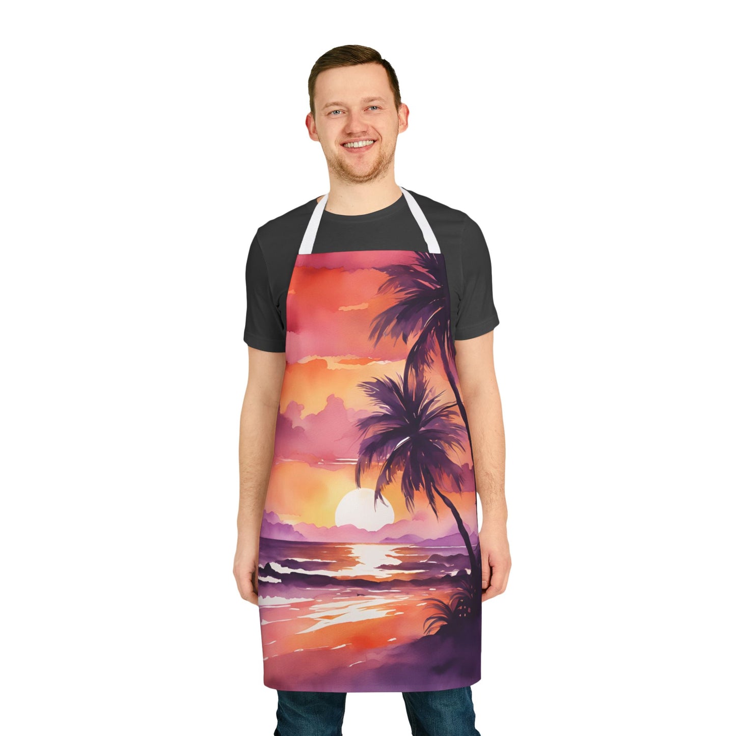Tropical Sunset 03 Apron 5-Color Straps