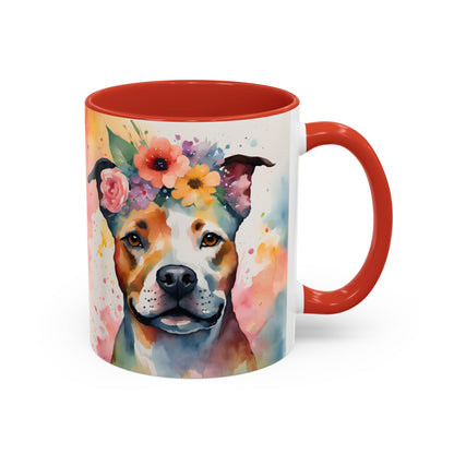 Staffordshire Bull Terrier 03 Accent Coffee Mug - Dog Lover Gift