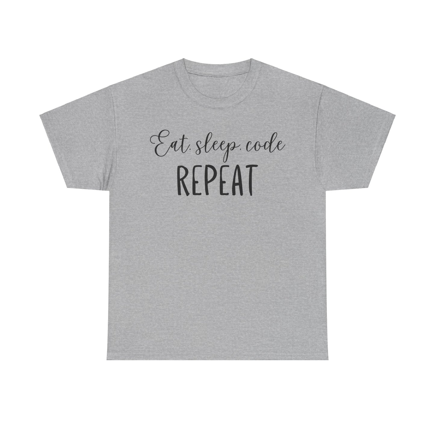 Eat. Sleep. Code. Repeat Unisex Heavy Cotton Tee