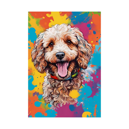 Multicolored Cockerpoo 3 Matte Vertical Poster