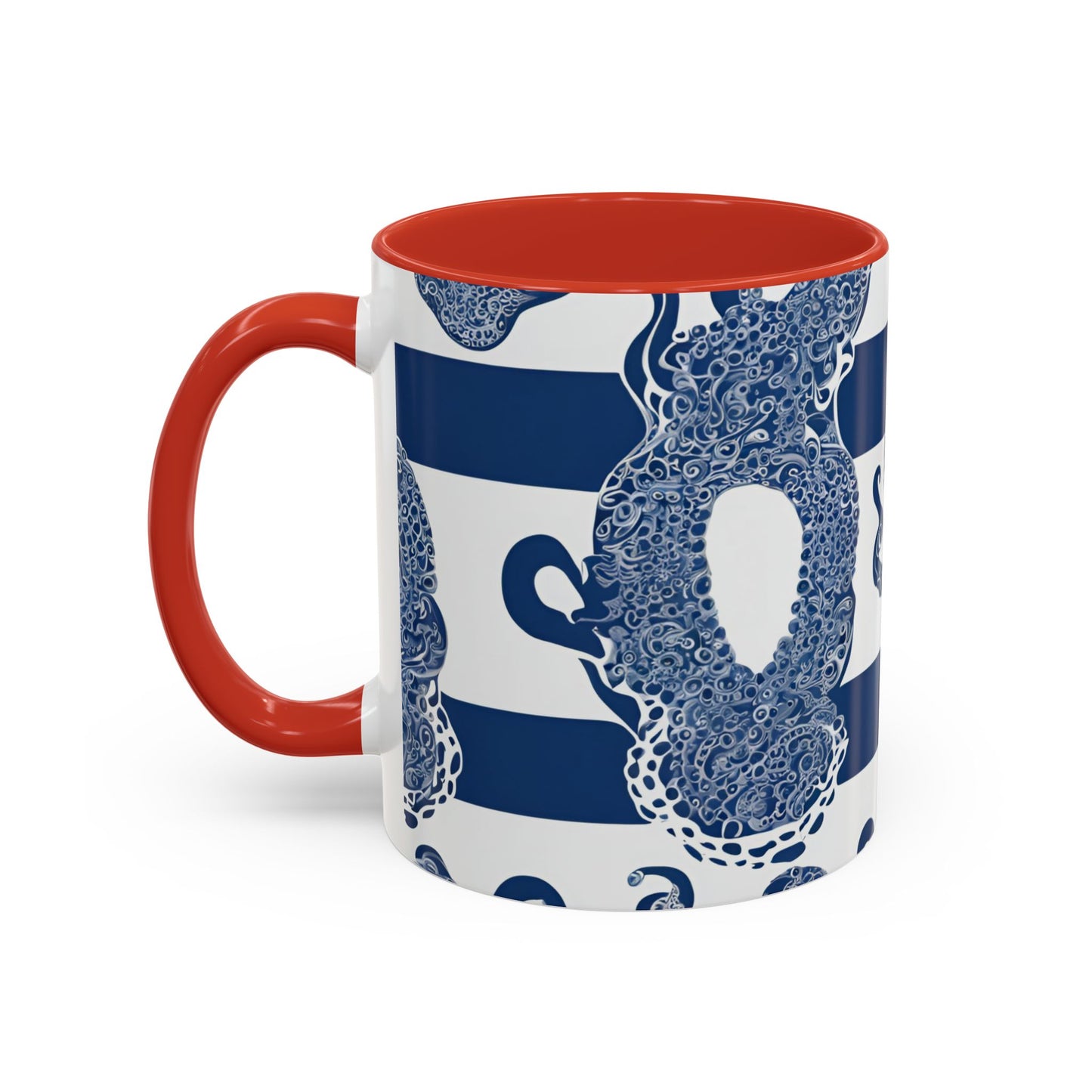 Octopus 6 Accent Coffee Mug (11oz)
