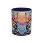 Floral Tabby Cat 04 Accent Coffee Mug - 11oz Perfect for Cat Lovers & Gifts