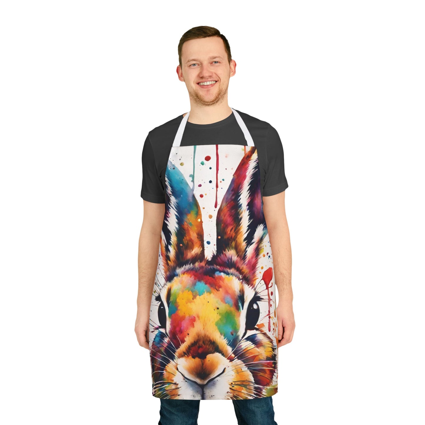 Multicolored Hare Adult Apron (AOP)