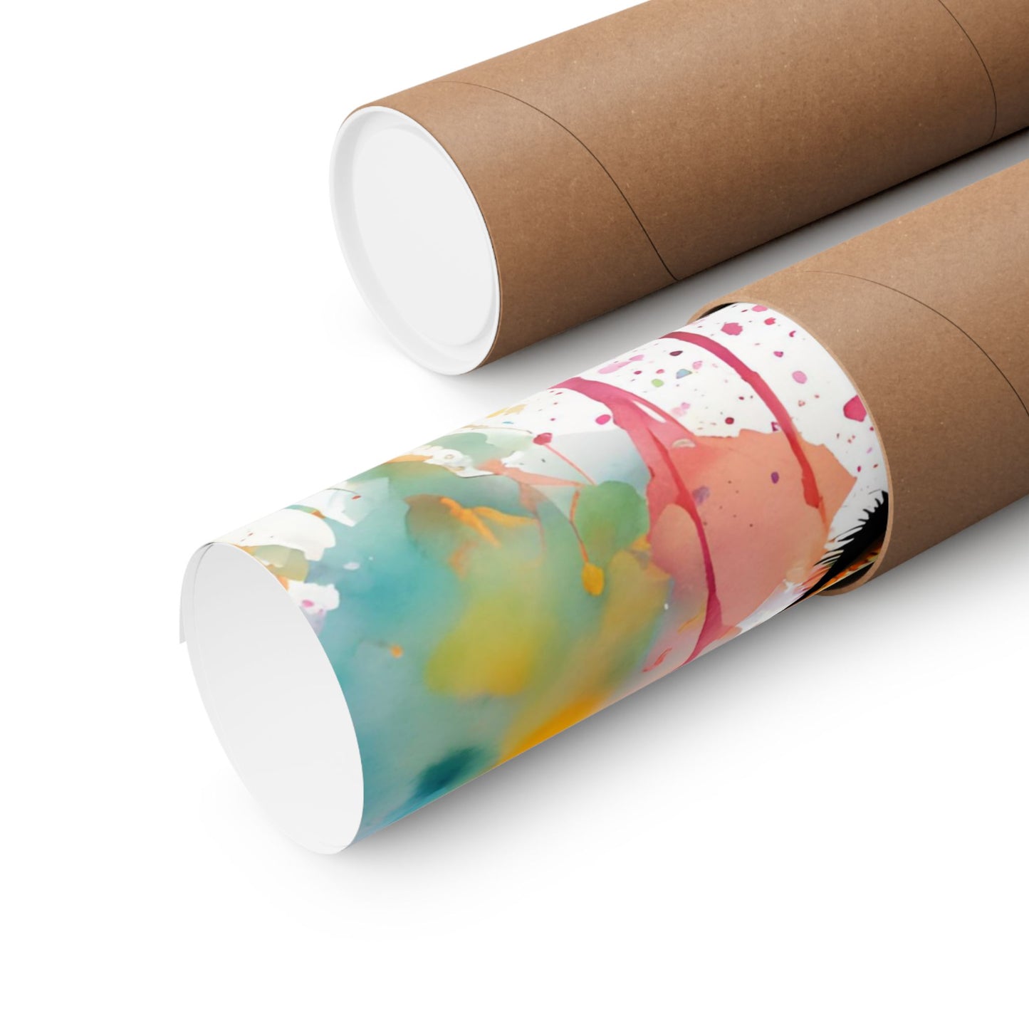 Multicolored Giraffe 02 Matte Vertical Poster