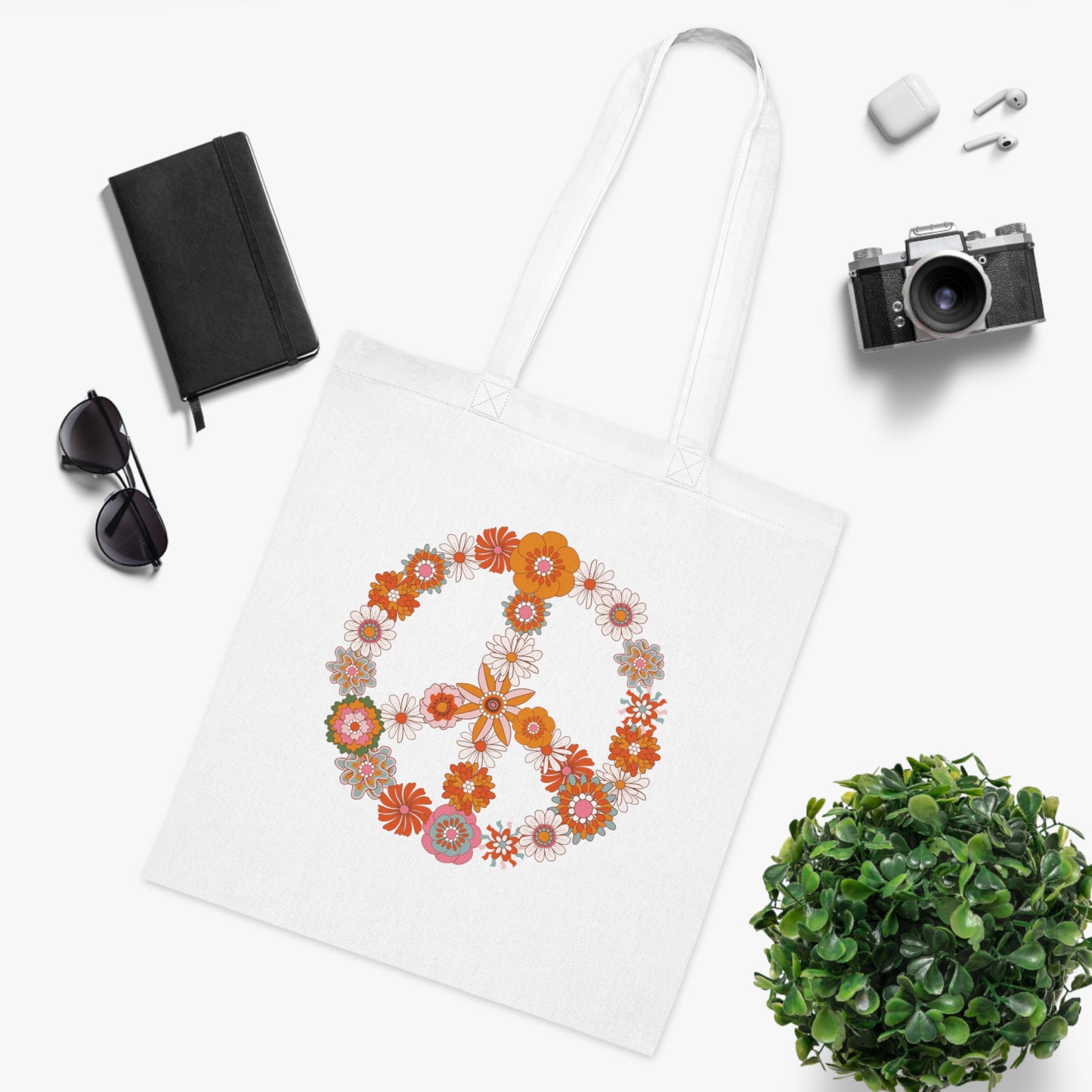 Flower power 08 Cotton Tote