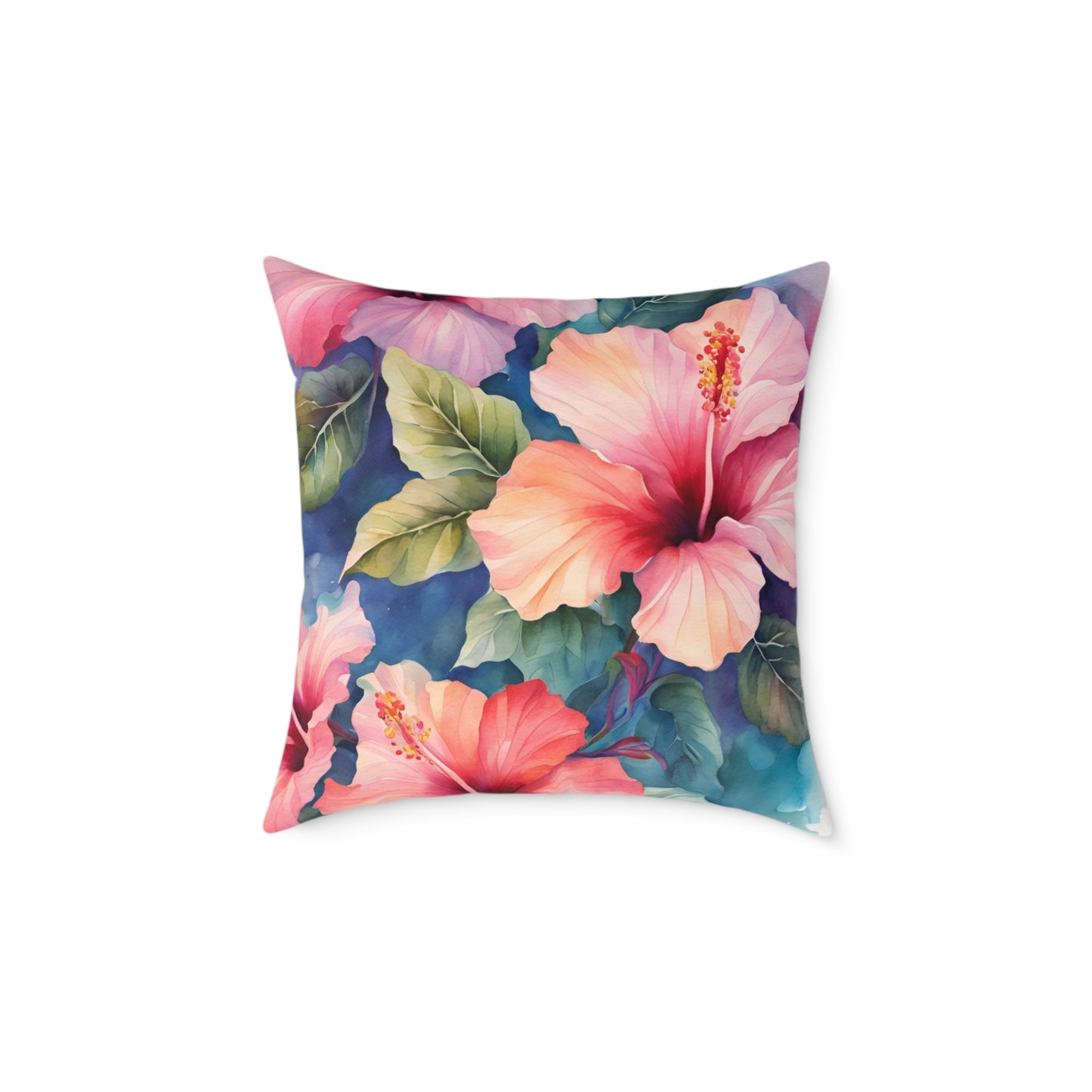Hibiscus 02 Poly Pillow - Natures Beauty Design