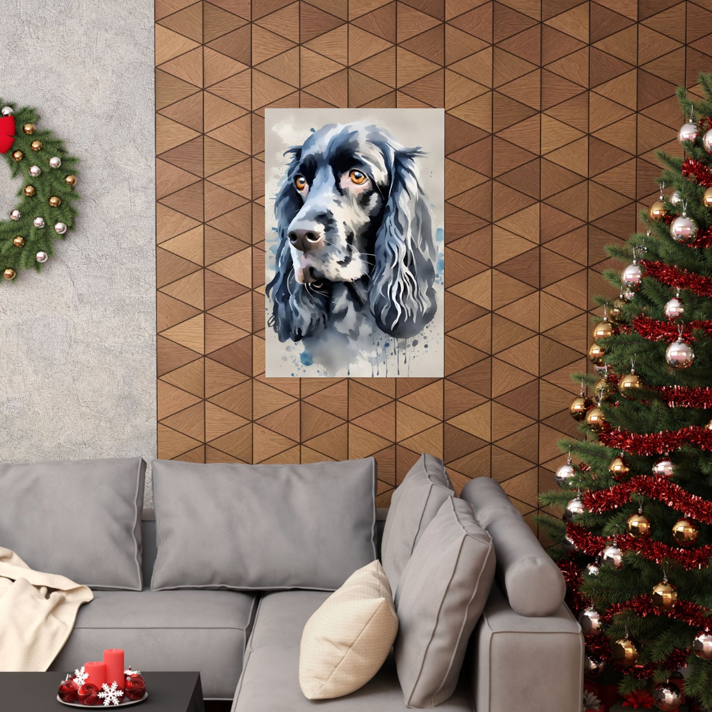 Dogs Blue Roan Cocker Spaniel 02 Matte Vertical Poster
