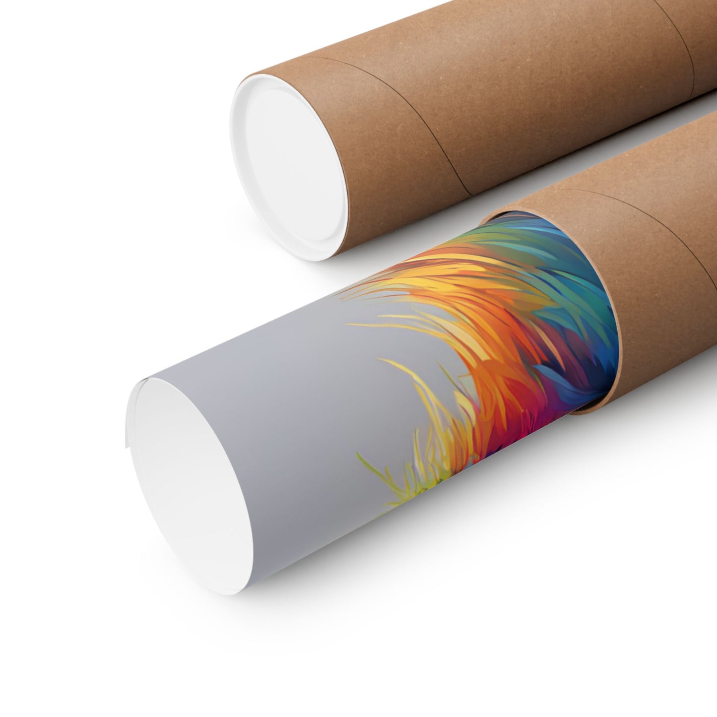 Multicolored Angry Emu 01 Matte Vertical Poster