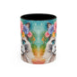Floral Rag Doll Cat 01 Accent Coffee Mug - 11oz Perfect for Cat Lovers & Gifts