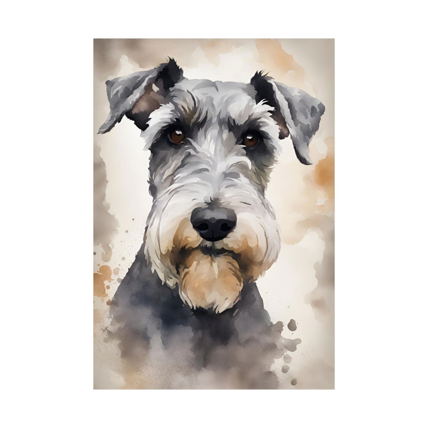 Dogs Schnauzer 03 Matte Vertical Poster