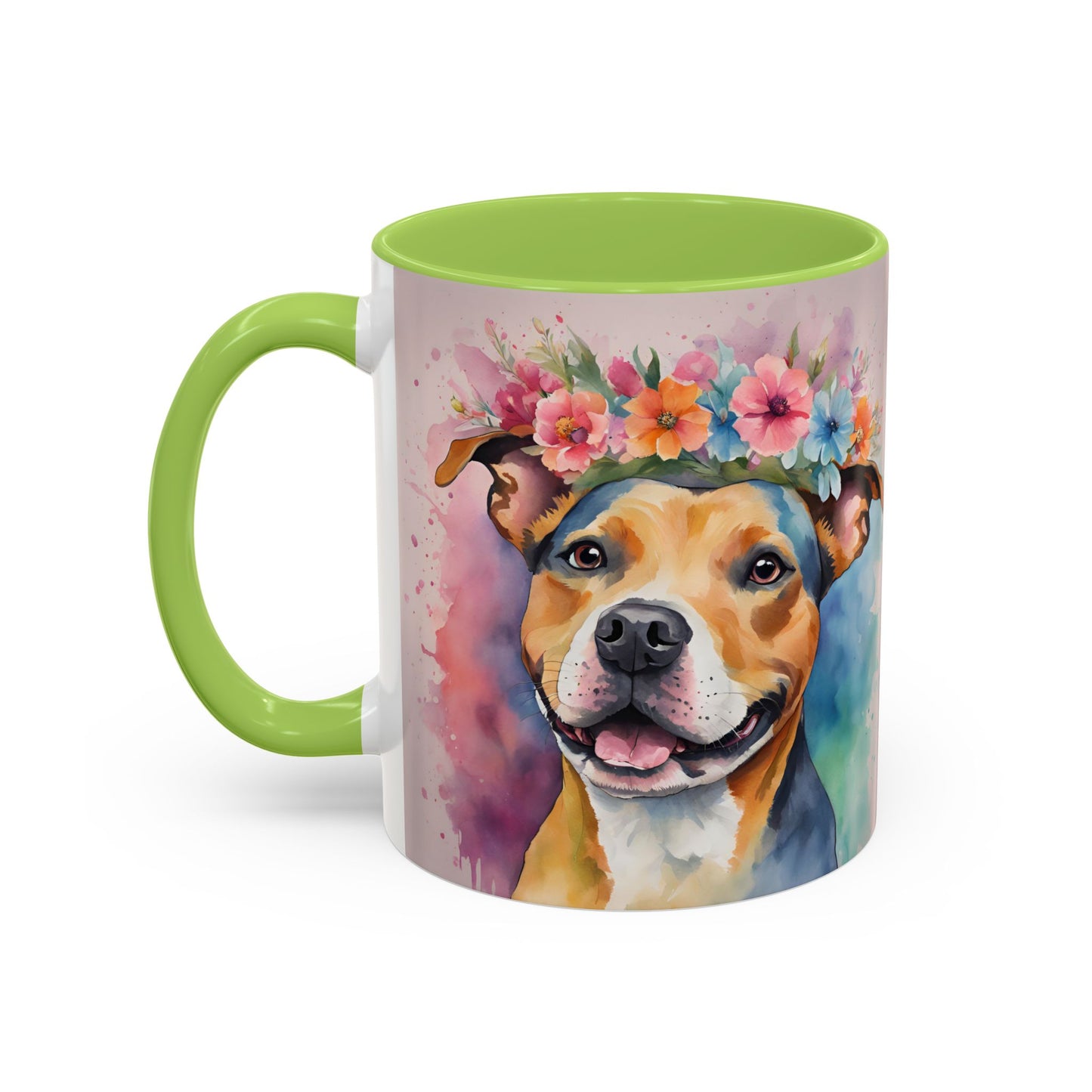 Staffordshire Bull Terrier 02 Accent Coffee Mug - Dog Lover Gift