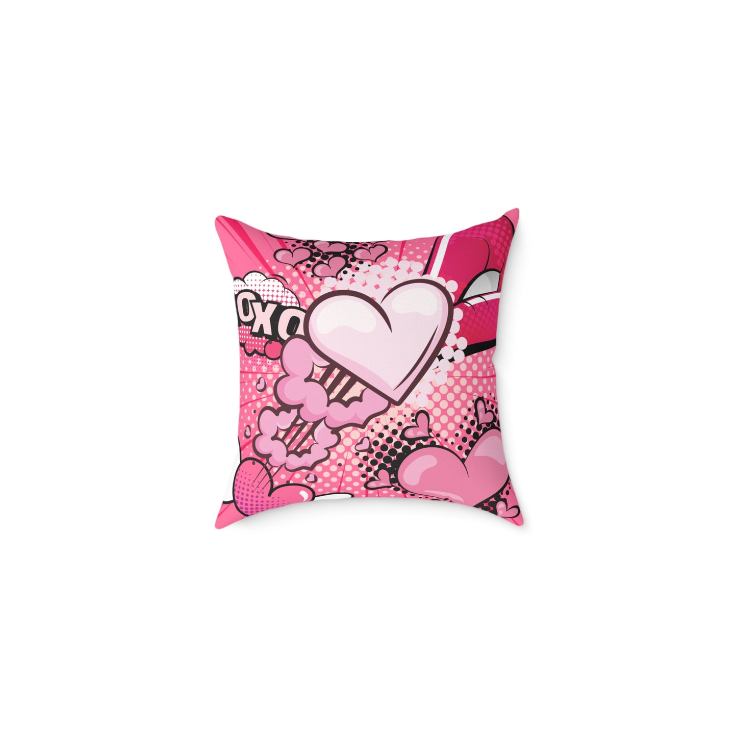 XOXO! Pop Art Poly Pillow