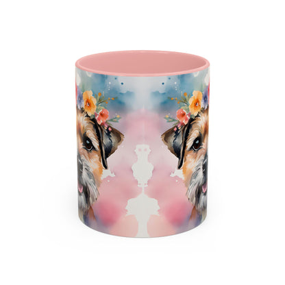 Border Terrier 03 Accent Coffee Mug - Dog Lover Gift