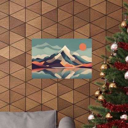 Retro mountains 4 Matte Horizontal Posters