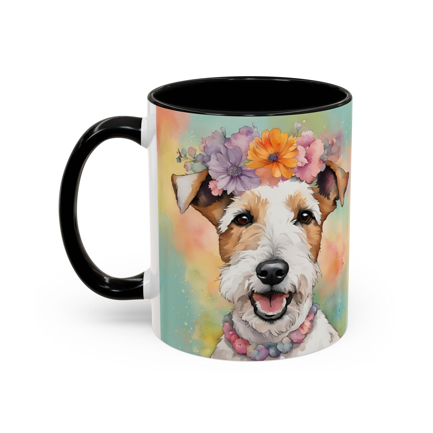 Fox Terrier 01 Accent Coffee Mug - Dog Lover Gift