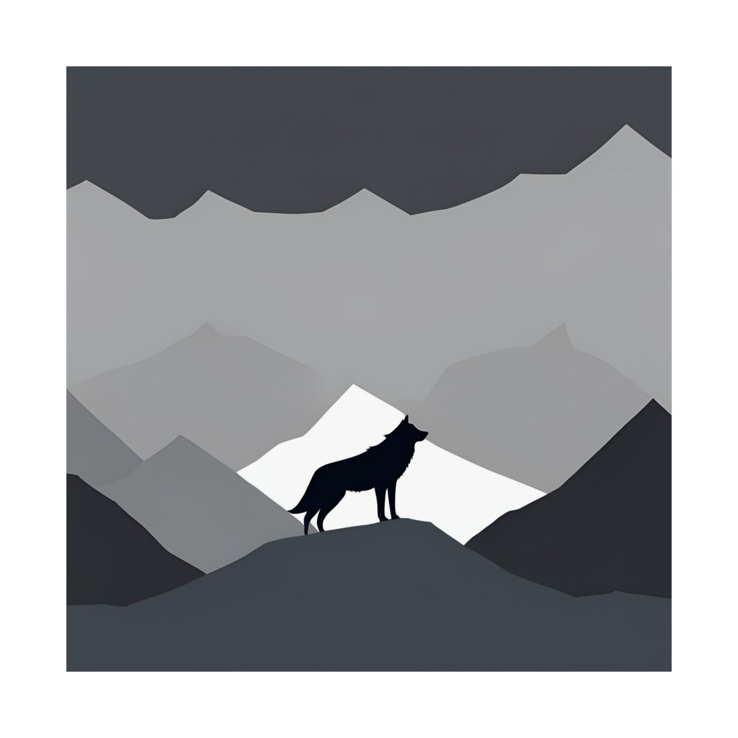 Lone Collection Wolf 8 Matte Square Posters