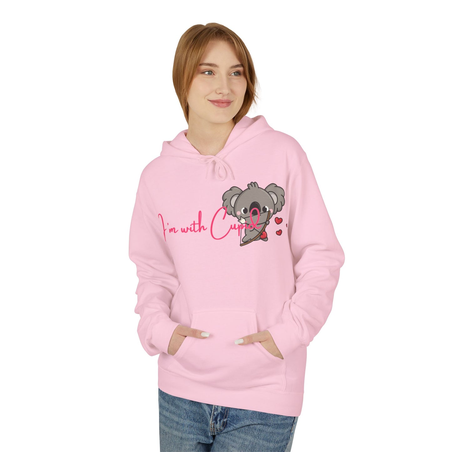I’m With Cupid Unisex Valentines Hoodie