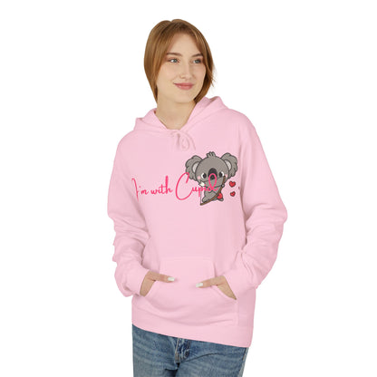 I’m With Cupid Unisex Valentines Hoodie