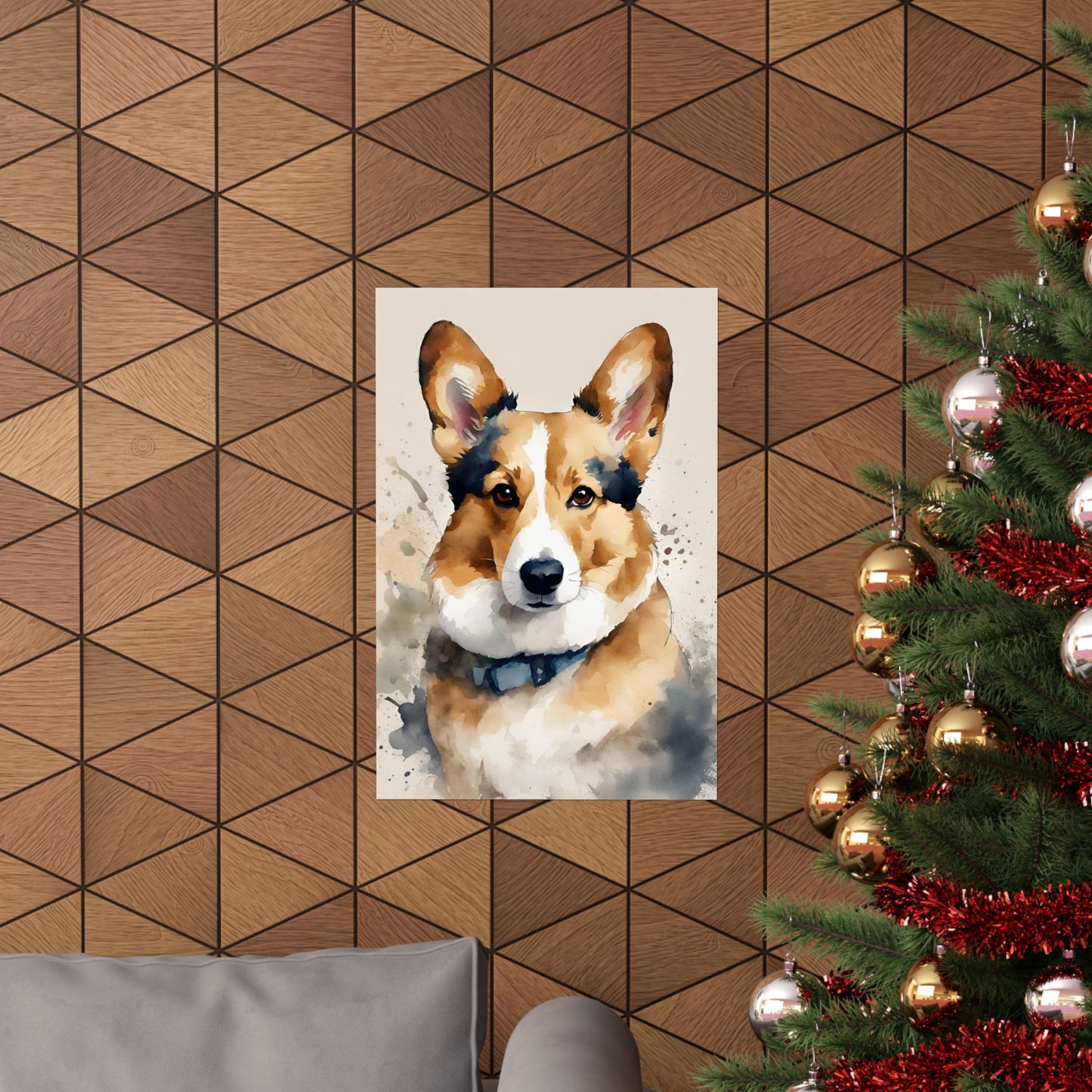 Dogs Corgi 02 Matte Vertical Poster