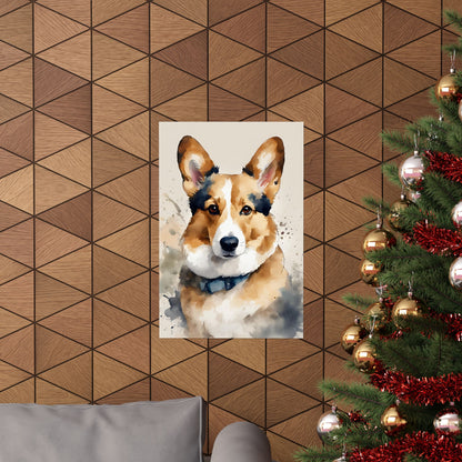 Dogs Corgi 02 Matte Vertical Poster