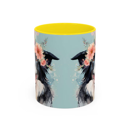 Border Collie 02 Accent Coffee Mug - Dog Lover Gift