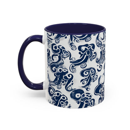 Octopus 2 Accent Coffee Mug (11oz)