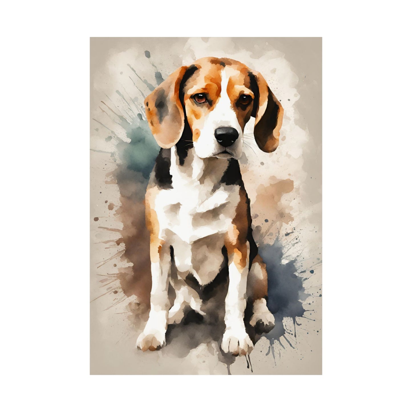 Dogs Beagle 01 Matte Vertical Poster