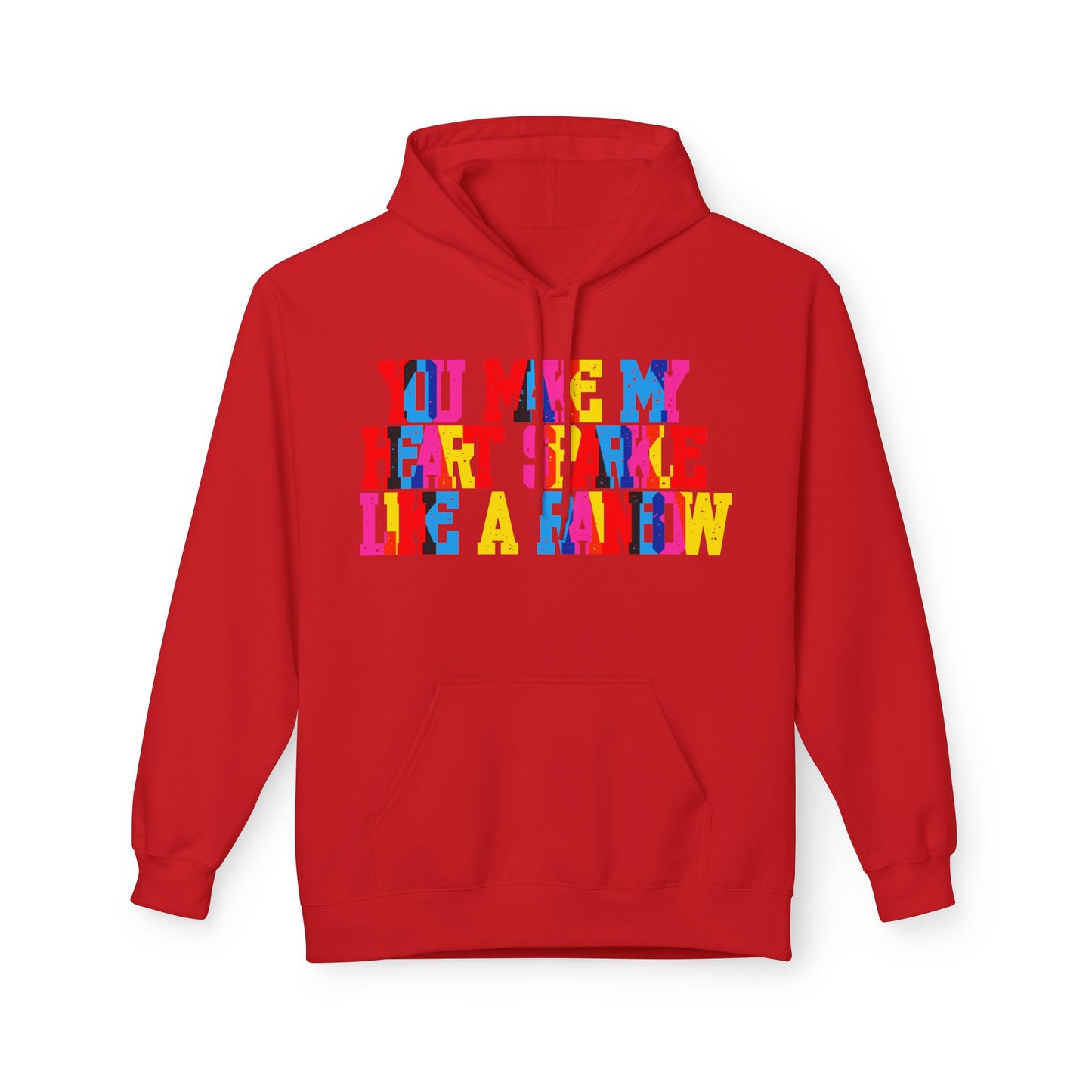 You Make My Heart Sparkle Like A Rainbow Unisex Valentines Hoodie