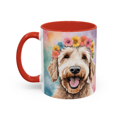 Labradoodle 02 Accent Coffee Mug - Dog Lover Gift