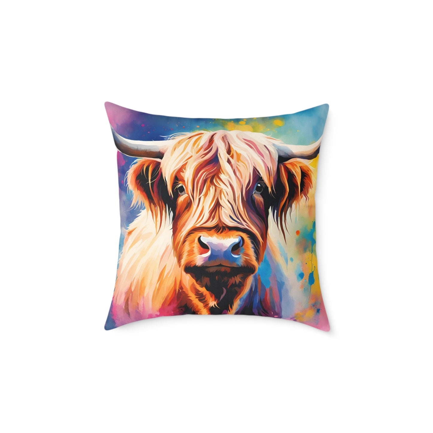 Highland Cow 03 Poly Pillow - Natures Beauty Design