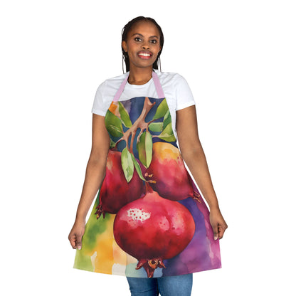 Pomegranates 01 Apron 5-Color Straps