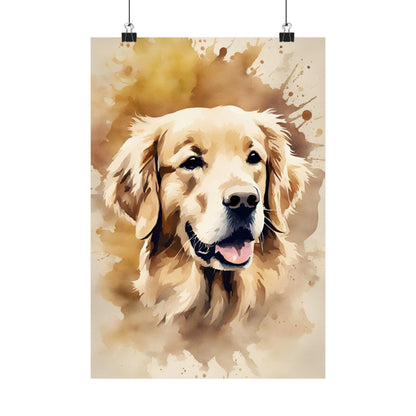 Dogs Golden Retriever 01 Matte Vertical Poster