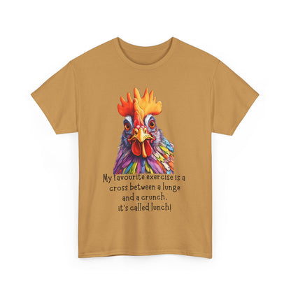 My Favourite Exercise Is A Cross Between A Lunge And A Crunch, It's Called Lunch! Unisex Heavy Cotton Tee