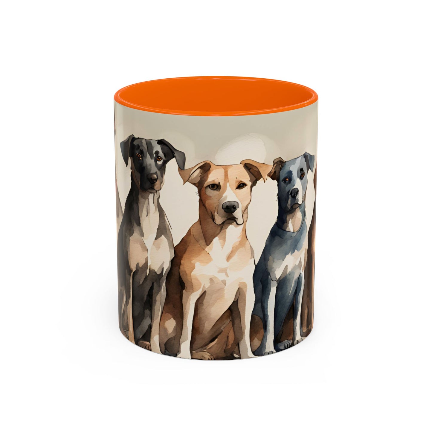 Doggies in a Row 4 Accent Mug 11oz