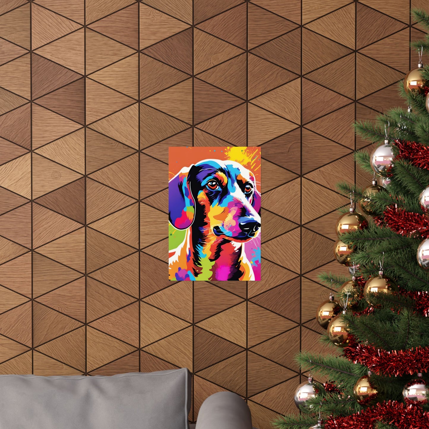 Multicolored Dachshund 3 Matte Vertical Poster