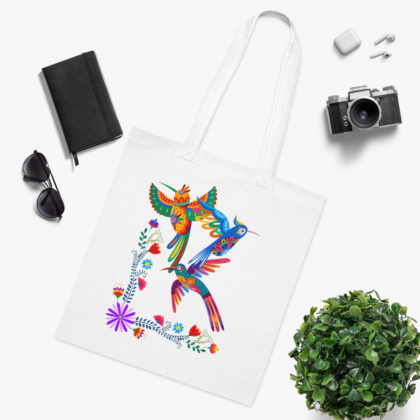 Funky birds 05 Cotton Tote