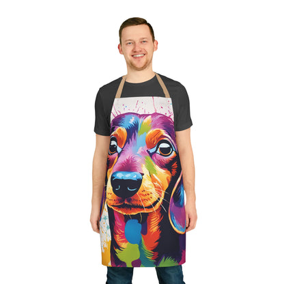 Multicolored Dachshund Adult Apron (AOP)