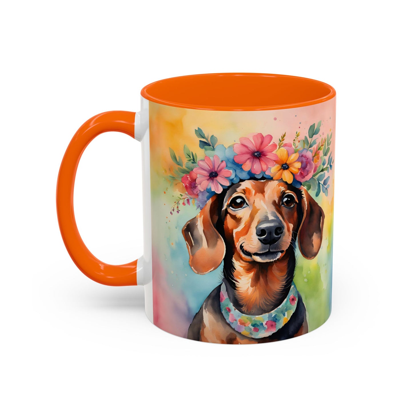 Dachshund 04 Accent Coffee Mug - Dog Lover Gift