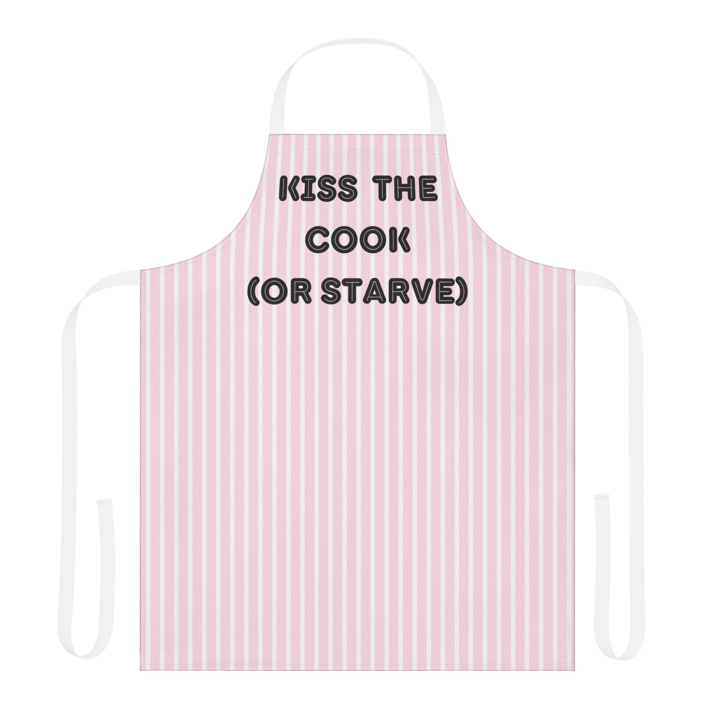 Kiss The Cook (Or Starve) Apron, Cooking Pun
